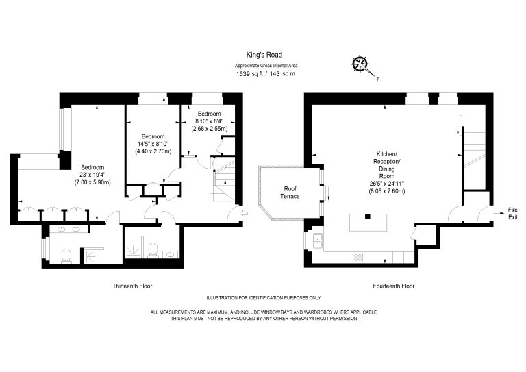 Floor Plan for NEW INSTRUCTION – KINGS ROAD SW3 OFF MARKET